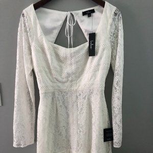 Cream white lace Lulus dress